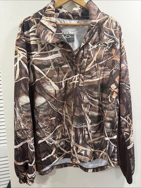 Drake Waterfowl Systems Camo Hunting 1/4 Zip Jacket Men’s M Max-4 HD
